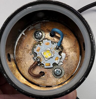 Blick in den inneren Bau der LED Lampe