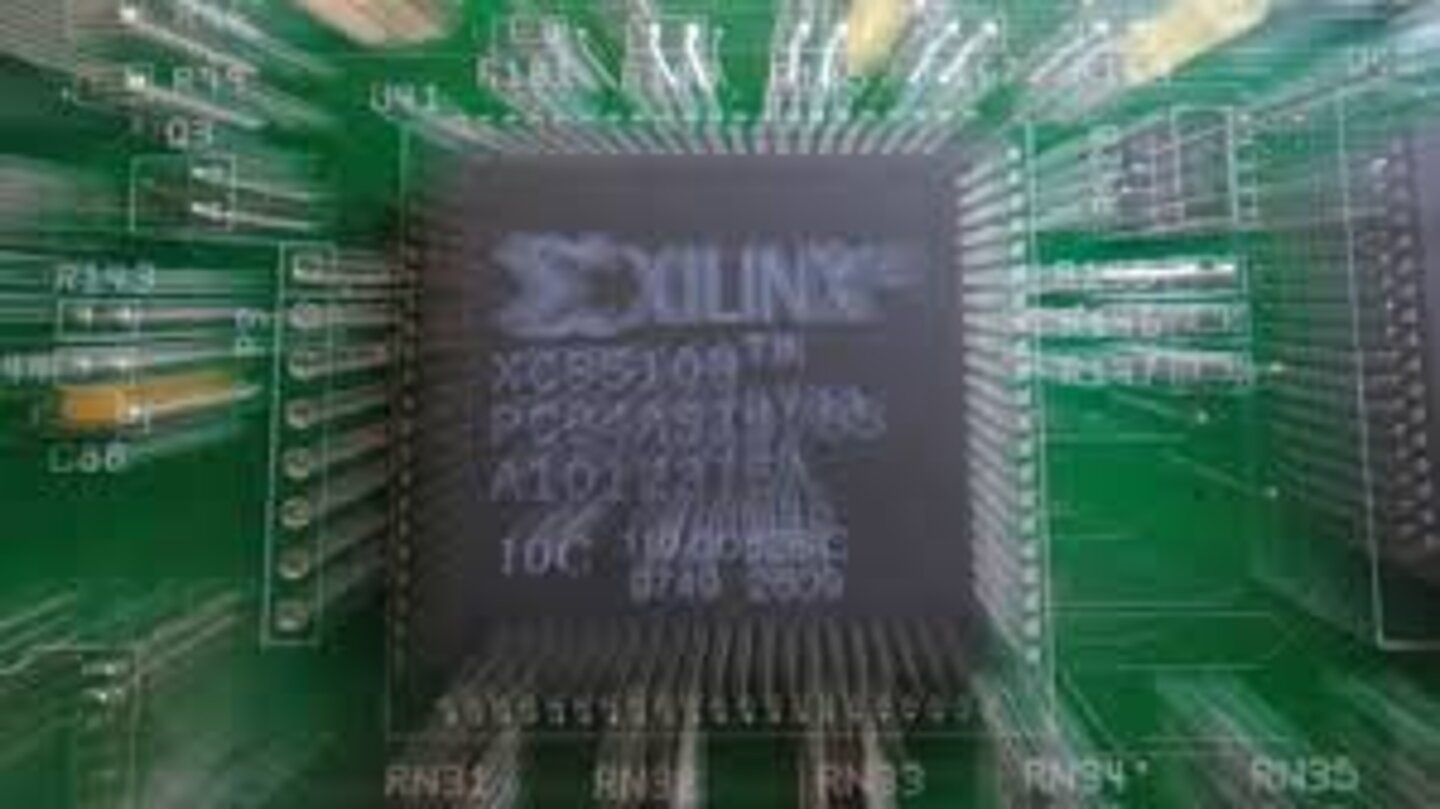 verzerrtes Bild eines Microchips