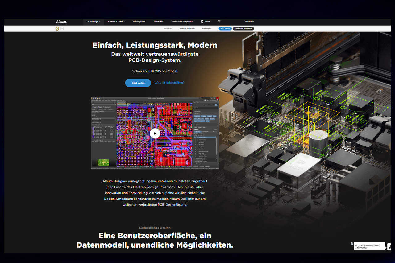 Screenshot Software und Logo/Verlinkung führt zur Firmenwebsite